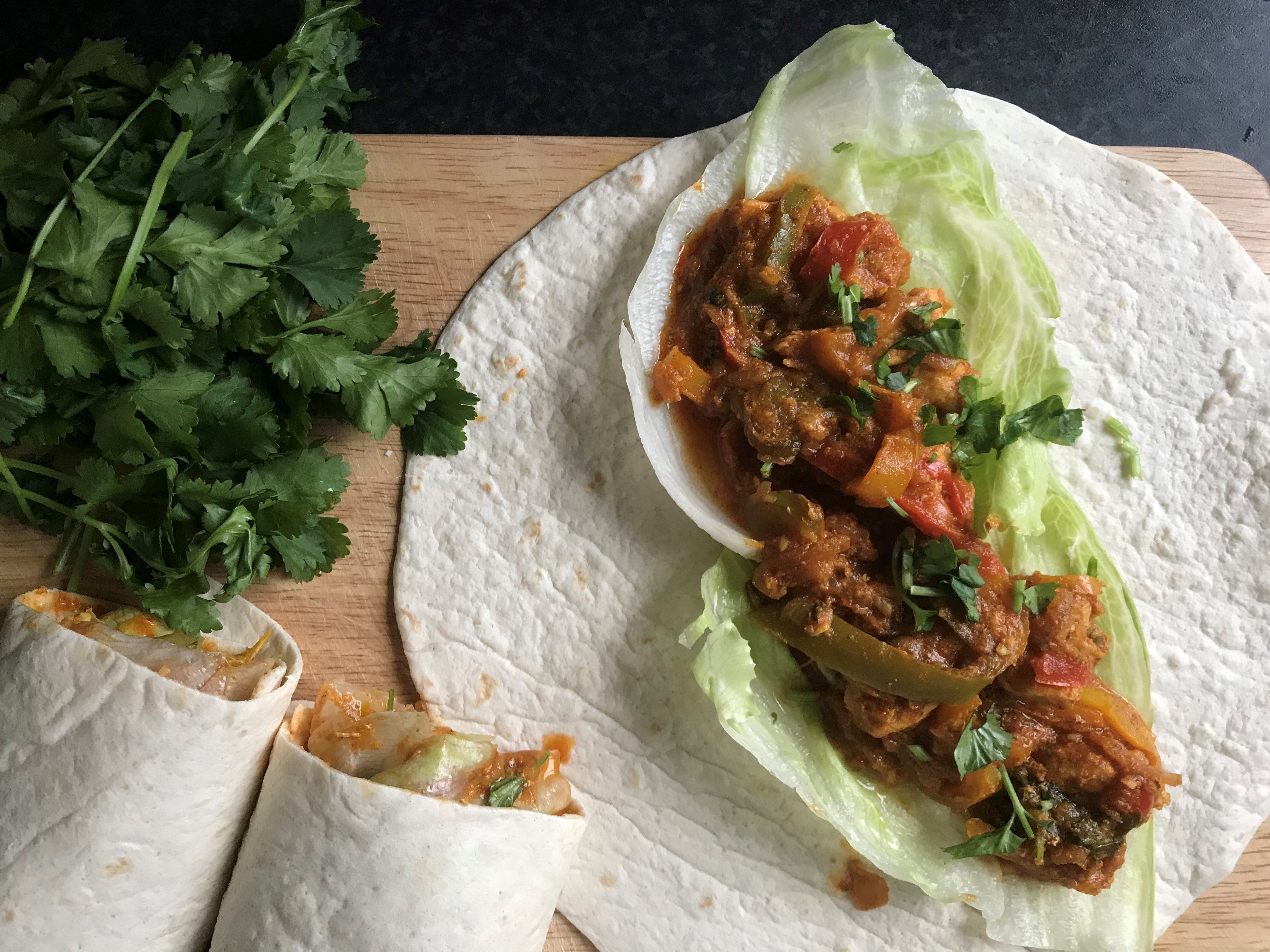 Chicken Curry Wraps The Cherry Tree