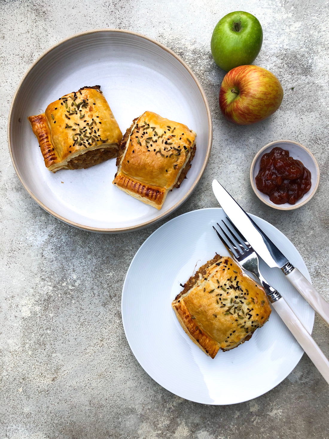 Real Ale Chutney and Apple Sausage Rolls  Recipe