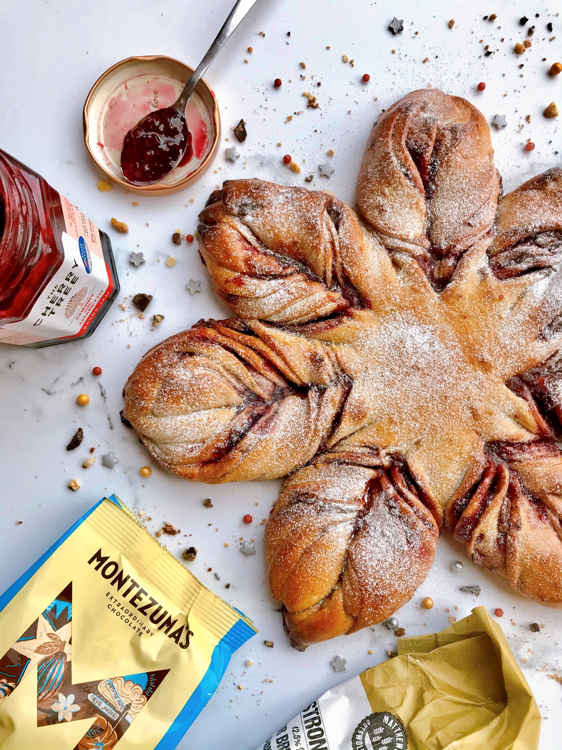 Chocolate & Cherry Star Bread Recipe