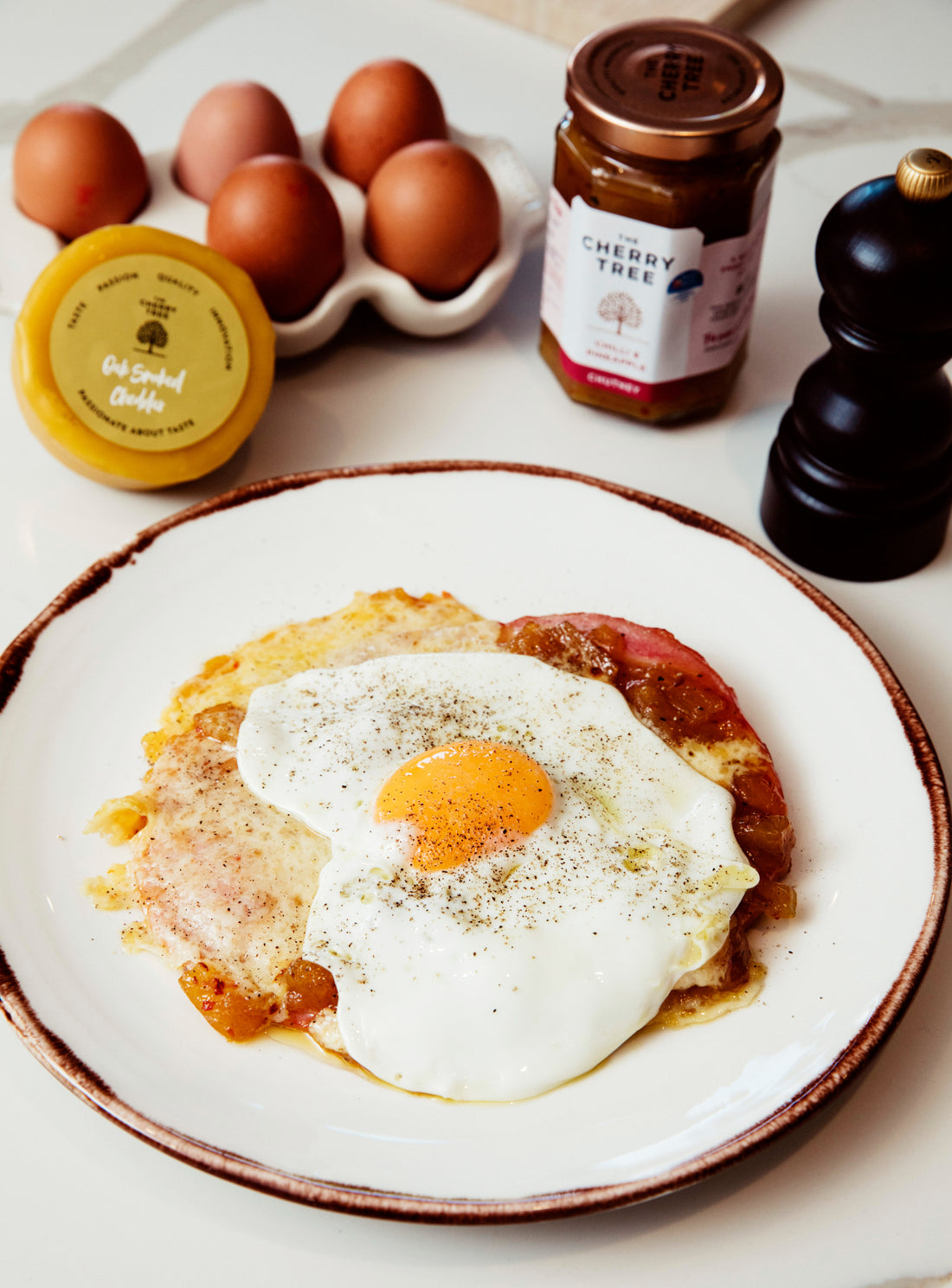 Grilled Gammon with Melted Oak Smoked Cheddar & Fried Egg Recipe