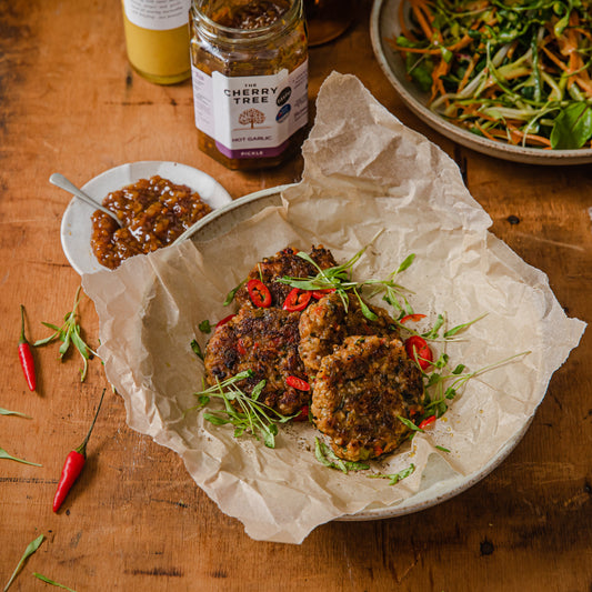 Thai Prawn Cakes with Hot Garlic Pickle Recipe