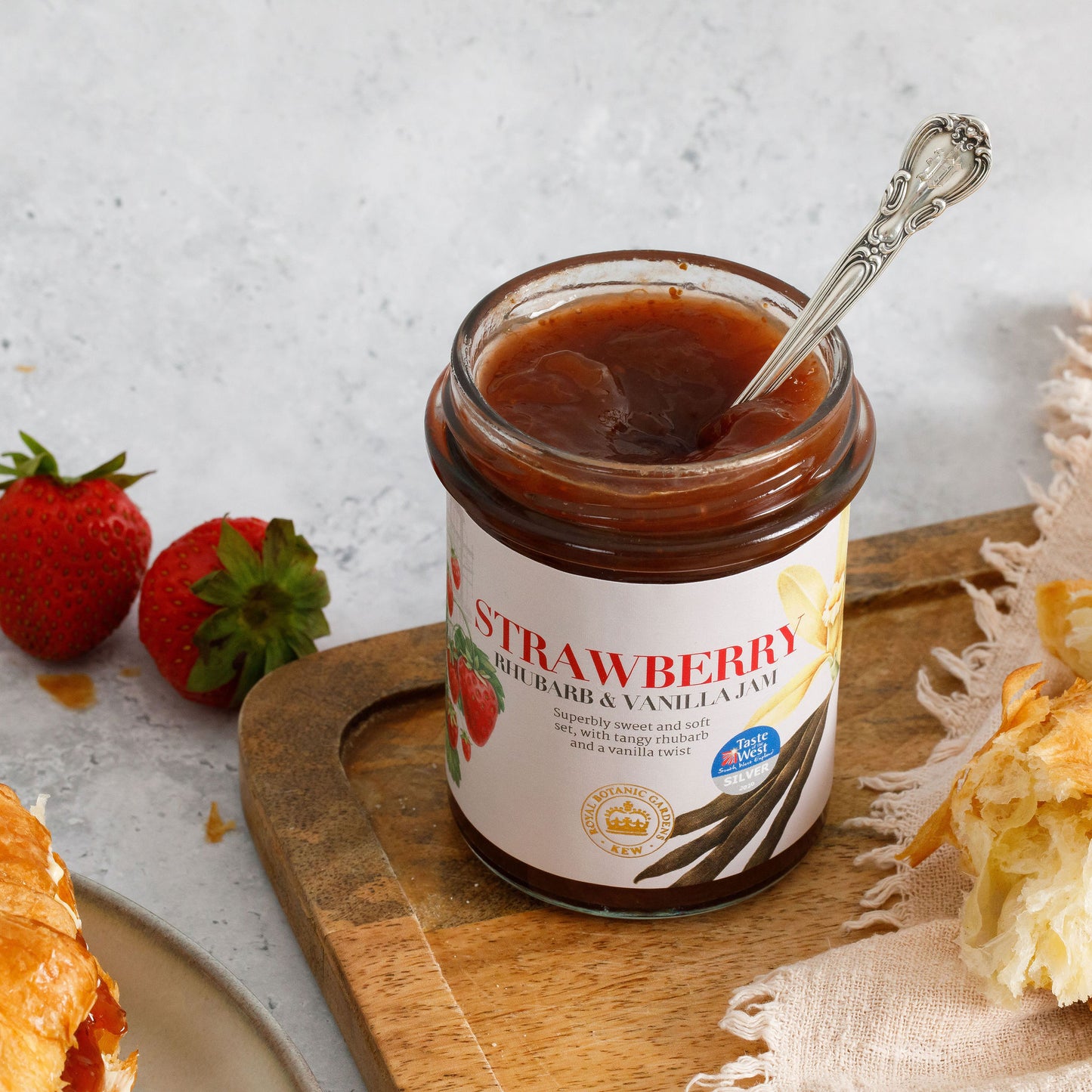 Kew Strawberry, Rhubarb & Vanilla Jam